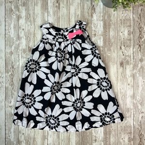 CARTERS Black & White Flower Sleevless Dress